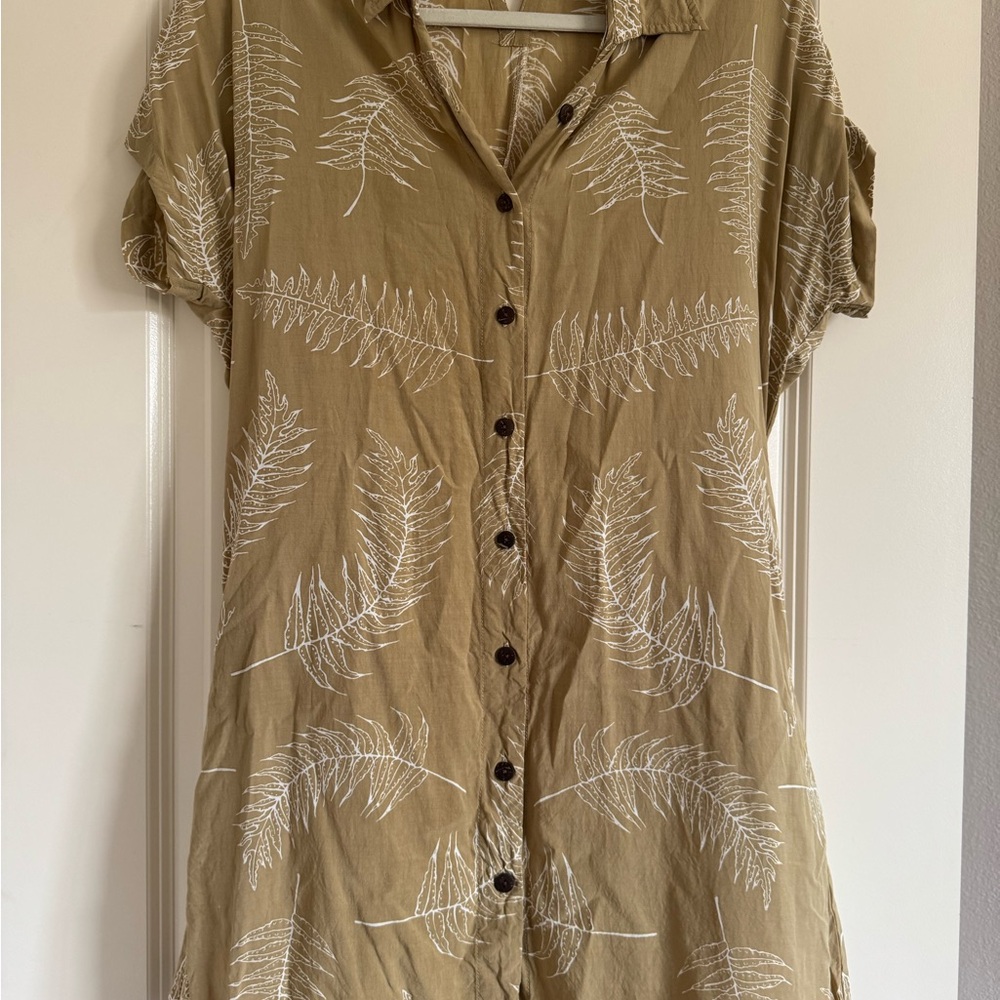 Living Hula Button-Up Dress